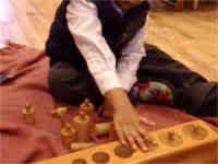 Student in library